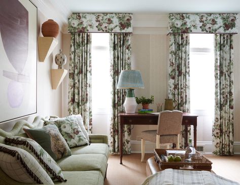 Celerie Kemble Gives Us the Inside Scoop on Her Redesign of the Mayflower Inn & Spa – Frederic Magazine Celerie Kemble, The Mayflower, Shaving Mirror, Long Hallway, Schumacher Fabric, Window Frames, Room Doors, May Flowers, Old World Charm