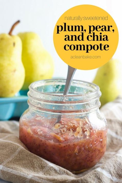 Paleo Recipes Snacks, Plum Recipes, Compote Recipe, Pear Jam, Keto Baking, Chia Jam, Spread Recipes, Vegan Keto, Paleo Breakfast