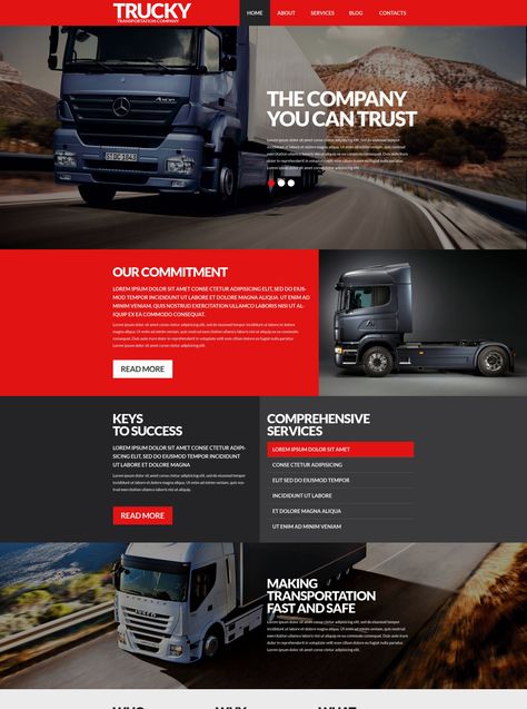 TemplateMonster Logistics Company PSD Template #graphics #psdtemplates #templates #psd #templatemonster Website Branding Design, Logistics Design, Corporate Website Design, Trucking Company, Agency Website Design, Modern Website Design, Logistics Transportation, Ui Design Website, Leaflet Design