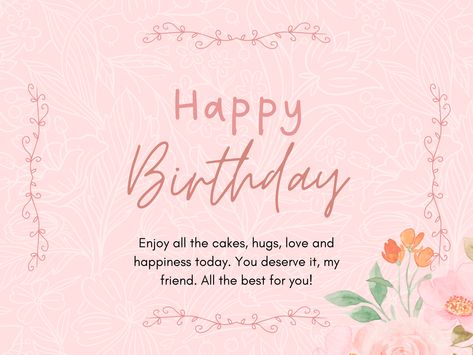 Birthday Greet, Sweet Happy Birthday Messages, Modern Happy Birthday, Handmade Cards For Friends, Happy Birthday Poster, Nice Birthday Messages, Bday Wishes, Birthday Post, Happy Birthday Posters