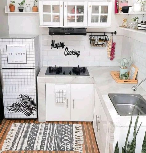 Small Kitchen Design Apartment, Interior Design Kitchen Contemporary, Desain Pantry, Small Kitchen Layouts, Minimalist Kitchen Design, Small Kitchen Decor, Small House Design Plans, Kitchen Concepts, House Design Kitchen