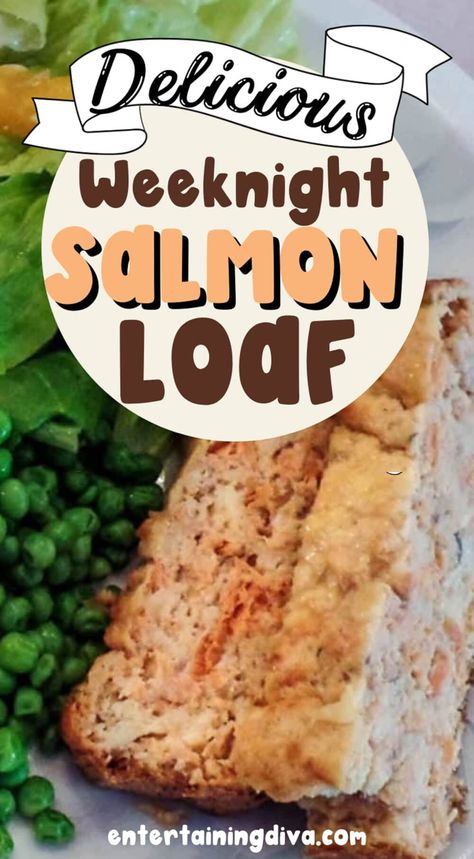 This easy salmon loaf recipe made with crackers and canned salmon is perfect for those weeknight meals when you don't have much time (or just don't feel like cooking). You'll have dinner on the table in less than an hour. Salmon Loaf Recipes Canned, Canned Salmon Ideas, Can Salmon Recipes Easy, Recipes With Canned Salmon, Canned Salmon Pasta, Salmon Loaf Recipes, Weeknight Salmon, Canned Fish Recipes, Best Salmon Patties