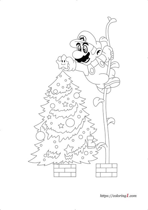 Mario Christmas Coloring Pages - 2 Free Coloring Sheets (2021) Mario Christmas Coloring Pages, Sonic Christmas Coloring Pages, Spiderman Christmas Coloring Pages, Mario Christmas, Minecraft Christmas Coloring Pages, Disney Christmas Coloring Pages, Pokemon Christmas Coloring Pages, Christmas Coloring Pages Free Printable, Christmas Pages For Kids Free Printable