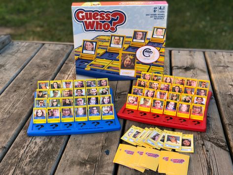 DIY Personalized Guess Who Game Camp Care Packages, Guess Who Game, Game Diy, Care Packages, Diy Games, Guess Who, Care Package, Diy Personalized, Dots