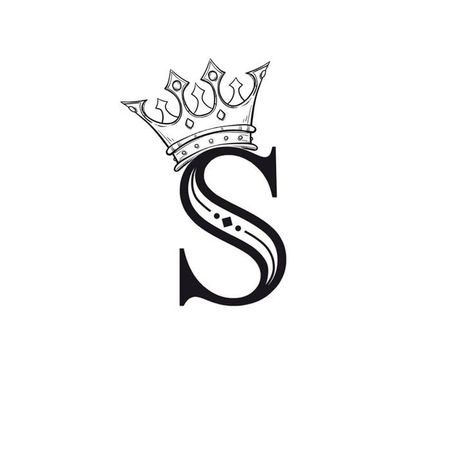 Letter Tattoos Initials With Crown, Letter S With Crown, S With Crown Tattoo, Princess Tiara Tattoo, King Tattoo Design, S Dp, Png Crown, King Crown Tattoo, Crown Tattoos For Women