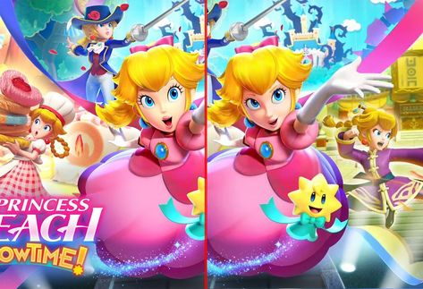 Box art for Princess Peach: Showtime! has been altered so that Peachy looks more like her appearance in The Super Mario Bros. Movie. Princess Peach Showtime, Princess Peach Twitter Header, Princess Peach Discord Banner, Princess Peach Game, Princess Peach New Movie, Princess Peach Motorcycle Movie, The Super Mario Bros Movie, Super Mario Bros Movie, Peach Mario