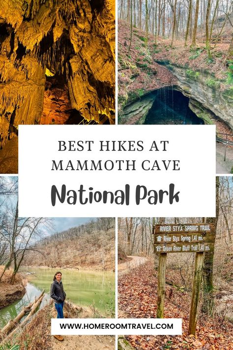 Best Hikes at Mammoth Cave National Park Kentucky Caves, Cave City Kentucky, Mammoth Cave Kentucky, Myrtle Beach Trip, Southern Road Trips, Tennessee Road Trip, Mammoth Cave National Park, Cave City, Kentucky Travel