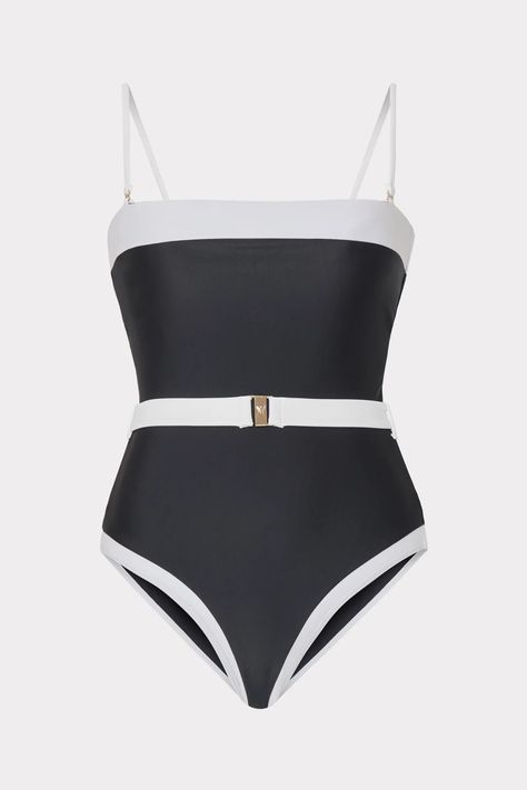 Black And White Two Piece Swimsuit, Black And White Swimsuit Bikinis, Black And White One Piece Swimsuit, Black And White Swimwear, Classy Swimwear, Black And White Two Piece, Luxury Swimsuits, Black And White One Piece, Edgy Glam