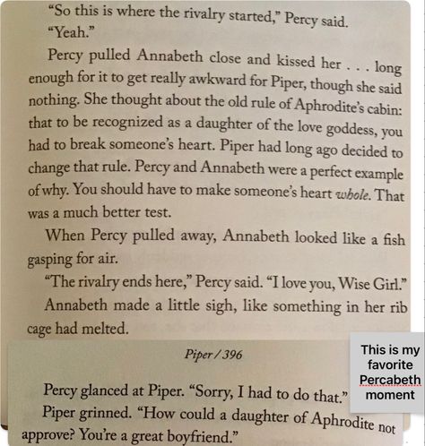 Percabeth Book Moments, Percy Jackson Couples, Percy Jackson Comics, Percy Jackson Head Canon, Small Crafts, Pjo Hoo, Percy And Annabeth, Seaweed Brain, Peter Johnson