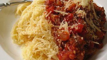 Sausage Eggplant Pasta Sauce Recipe - Food.com Eggplant Pasta Sauce, Eggplant Pasta, Pasta Sauce Recipe, Mozzarella Pasta, Tomato Nutrition, Hot Italian Sausage, Pasta Pasta, Pasta Sauce Recipes, Italian Sausage