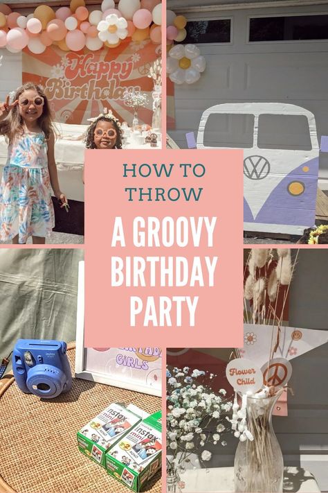 Diy Birthday Games, Food For 70s Party, 2 Groovy Birthday Party Ideas, Two Groovy Theme Party, Groovy Party Decorations Diy, Simple Two Groovy Party, 70s Groovy Birthday Party, 1 Groovy Birthday Party, Diy Groovy Birthday Decorations