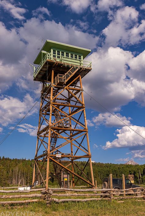 Fire Tower Cabin, Firetower House, Fire Watchtower, Watch Tower Architecture, Fire Watch Tower, Look Out Tower, Fire Lookout Tower, Fire Watch, Fire Lookout