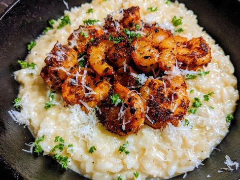 Crab Risotto, Shrimp Risotto, Seafood Risotto, Blackened Shrimp, Recipe Example, Risotto Recipes, Foods Recipes, Easy Food, Whole 30