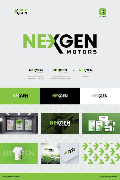 NEXGEN - Futuristic electric vehicle branding, concept/ designed by PREJI PV Automotive Branding Design, Electric Vehicle Logo Design, Logo Design Electric, Explore Logo Design, Creative Logos Ideas, Futuristic Brand Identity, Electrical Branding, Brand Logo Font, Futuristic Logo Design