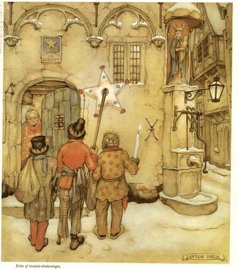 Christmas Ornaments Paper, Anton Pieck, Dutch Painters, Realistic Paintings, Dutch Artists, Winter Pictures, Famous Art, Indigenous Art, Vintage Artwork