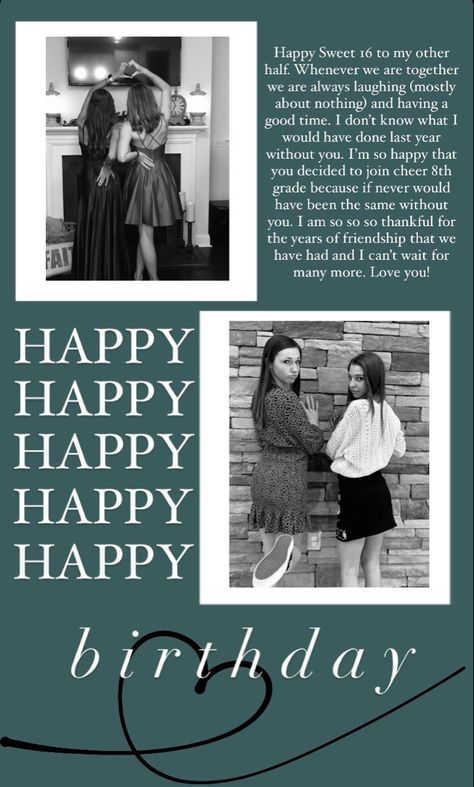 Instagram Story Birthday, Happy Birthday Girl Quotes, Happy Birthday Captions, Best Birthday Wishes Quotes, Happy Birthday Bestie, Happy Birthday Best Friend Quotes, Birthday Girl Quotes, Happy Birthday Best Friend, Happy Birthday Love Quotes