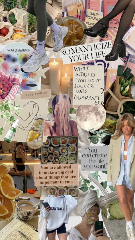 Higher Self Aesthetic, Higher Version Of Yourself, Romanticise Life, Vision Board Diy, Vision Board Collage, Life Wallpaper, Winter Arc, Feminine Energy Aesthetic, Instagram Goals