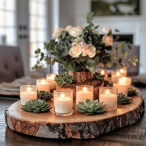 Low Profile Table Centerpiece, Cactus Centerpiece Ideas, Round Table Centerpiece Ideas, Cactus Wedding Centerpieces, Succulent Centerpiece Wedding, Easy Diy Centerpieces, Potted Plant Centerpieces, Succulent Table Decor, Round Table Centerpiece