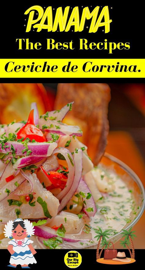 Panamanian Ceviche Recipe, Mixed Seafood Ceviche Recipe, Noodle Recipes Chicken, Bacalao Recipe, Panama Recipe, Seafood Ceviche, Central American Food, Panamanian Food, Latin American Recipes