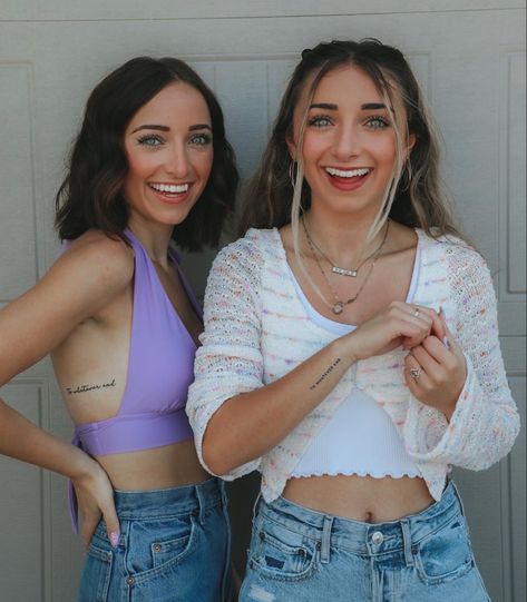 Twins show off their matching tattoos Bailey Tattoo, Brooklyn Mcknight, Bailey Mcknight, To Whatever End, Matching Best Friend Tattoos, Skin Marks, Brooklyn And Bailey, Best Friend Tattoos, Friend Tattoos