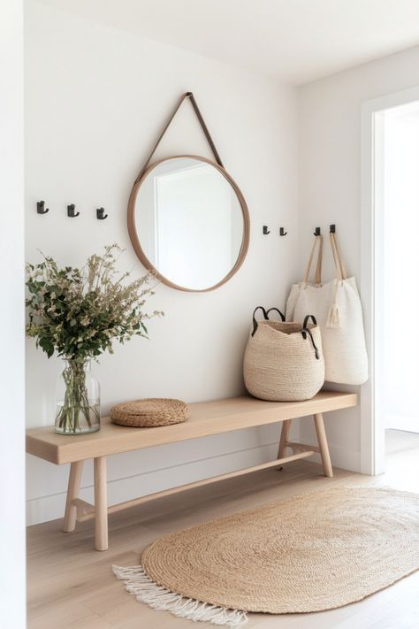 Try these simple Scandinavian decor ideas to give your home a real hygge feel. Hygge House Decor, Nordic Room Ideas, Scandi Entrance Hall, Scandinavian Farmhouse Decor, Swedish Home Decor Nordic Style, Scandinavian Entry, Nordic Living Room Scandinavian Interiors, Scandinavian Boho Living Room, Nordic Interior Scandinavian