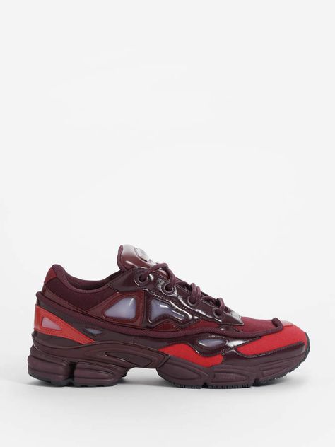 Raf Simons Sneakers Raf Simons Shoes, Raf Simons Sneakers, Adidas Originals Ozweego, Raf Simons Adidas, Raf Simons, Brooks Sneaker, Minimal Fashion, Burgundy Red, Hoka Running Shoes