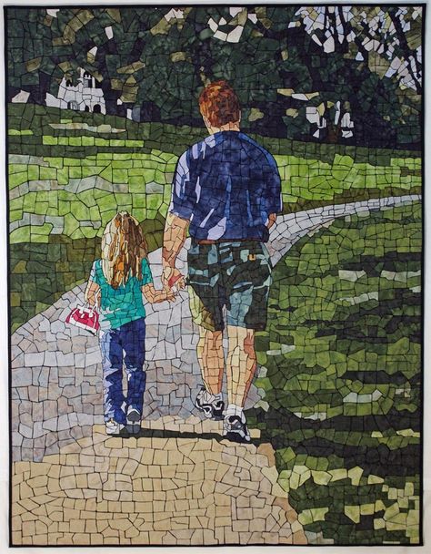 Learn how Heidi Proffetty creates beautiful mosaic art quilts Mosaic Quilts, Mosaic Quilt, International Quilt Festival, Nancy Zieman, The Quilt Show, Photo Editing Programs, Landscape Quilts, Picture Quilts, Custom Mosaic