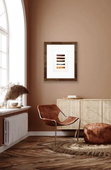 Brown Accent Wall, Earth Tone Living Room, Good Living Room Colors, Tan Walls, Popular Living Room, Living Room Wall Color, Accent Wall Colors, Room Wall Colors, Earth Pigments