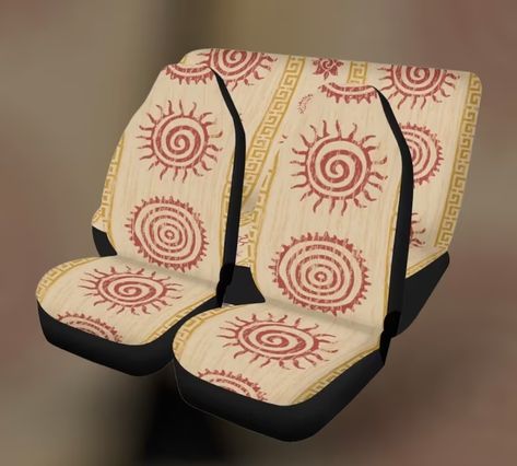 Set Covers For Cars, Boho Seat Covers Car, Boho Car Seat Covers, 70s Car Decor, Cute Seat Covers For Cars, Car Necessities For Women, Cute Car Decorations Interior, Car Backseat Aesthetic, Seat Covers For The Car