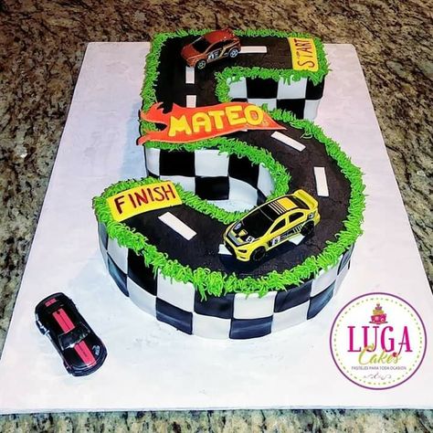 Number 5 hot wheels cake Number 5 Hot Wheels Cake, Hot Wheels Number Cake, Number 5 Cake, Wheels Cake, Hot Wheels Cake, Thomas Cakes, Wheel Cake, Hot Wheels Birthday, Minecraft Party