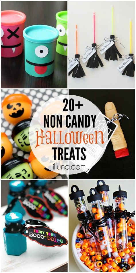 20+ Non-Candy Halloween Treats on { lilluna.com }!! Non Candy Halloween Treats, Prek Halloween, Halloween Treat Ideas, Pyjamas Party, Halloween School Treats, Halloween Goodie Bags, Halloween Dance, Casa Halloween, Bonbon Halloween