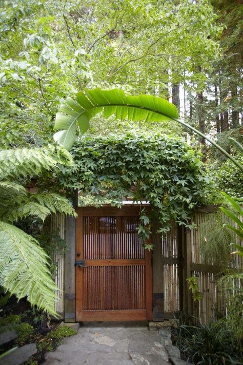 5 Favorites: Modern Wooden Garden Gates - Gardenista Tor Design, Wooden Garden Gate, Balinese Garden, Wooden Gate, Tanaman Indoor, Garden Vines, Desain Lanskap, Garden Entrance, Meteor Garden 2018