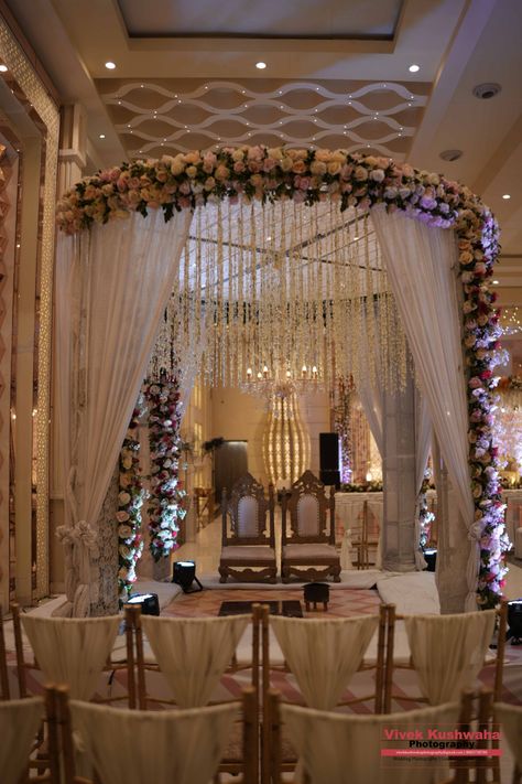 Mixed flower Round shape mandap. Round Shape, Flowers