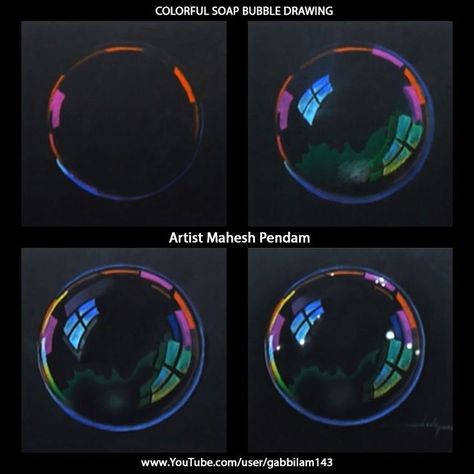 Bubble Drawing, الفن الرقمي, Black Paper Drawing, Digital Art Beginner, Soap Bubbles, Digital Painting Tutorials, Color Pencil Art, Digital Art Tutorial, Time Lapse