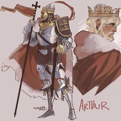 ArtStation - core classes as undead King Arthur Characters, Roi Arthur, Character Design Male, Character Design References, Medieval Fantasy, Character Creation, Dnd Characters, Fantasy Character Design, Character Design Inspiration