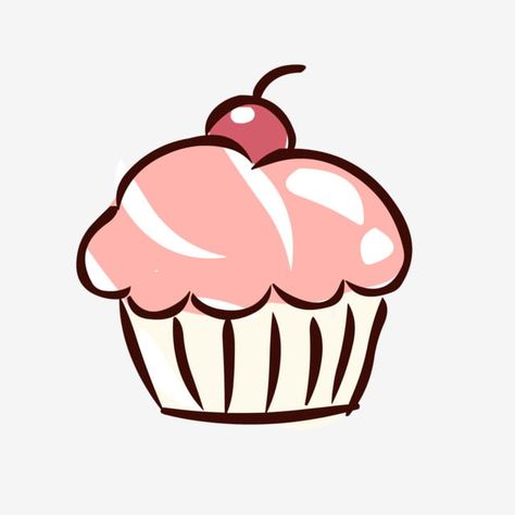 Cupcake Wallpaper, Dessert Cake, Png Clipart, Cupcake, Hand Drawn, Dessert, Cake, Pink