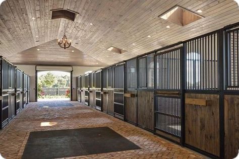 Beautiful Stables, Luxury Horse Barns, Dream Barn Stables, Stall Doors, Equestrian Barns, Equestrian Stables, Horse Barn Ideas Stables, Barn Stalls, Wellington Florida