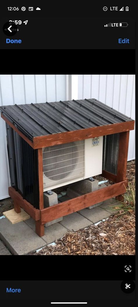 How To Hide Split Ac Unit, Heat Pump Cover Ideas Outdoor, Mini Split Cover, Hidden Ac, Hvac Cover, Outdoor Ac Unit, Heat Pump Cover, Split Ac Unit, Ac Unit Cover