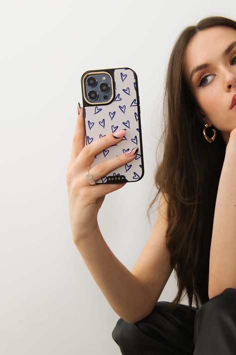 Phone Case Ads, Popsocket Ideas, Ig Graphics, Technology Devices, Blue Hearts, Case Design, Powder Pink, Blue Heart, Product Photography