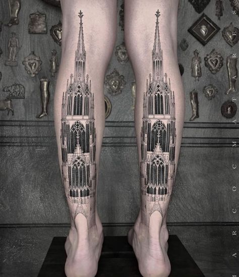 🄳🄰🅁🄺 🄶🄰🄻🄴🅁🅈 on Instagram: “✖️Artist @marcocmatarese ✖️” Cathedral Tattoo, Tattoo Design Tattoo, Best Architecture, Tattoo Equipment, Architecture Tattoo, Dark Tattoo, Black Ink Tattoos, Hand Sketch, Tattoo Sleeve Designs