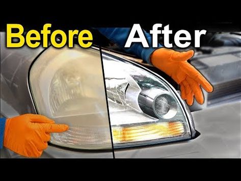 Car Headlight Cleaner, Clean Foggy Headlights, Cleaning Headlights, Headlight Restoration Diy, Cleaning Headlights On Car, Clean Headlights, Cloudy Headlights, Foggy Headlights, Best Headlights