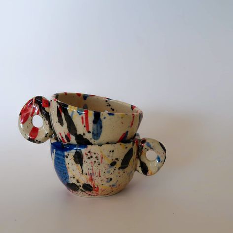 Splatter Espresso Cups Slab Ceramics, Pottery Lessons, Pottery Workshop, Espresso Cups, Christchurch, Buy Handmade, Pottery Painting, Ceramic Artists, Handmade Pottery