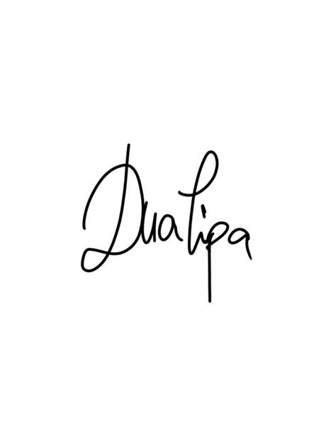 Dis Lipa Dua Lipa Tattoo Ideas, Dua Lipa Signature, Dis Lipa, Dua Lipa Art, Dua Lipa Tattoo, Dua Wallpaper, Beautiful Dua, Vintage Music Posters, Name Wallpaper