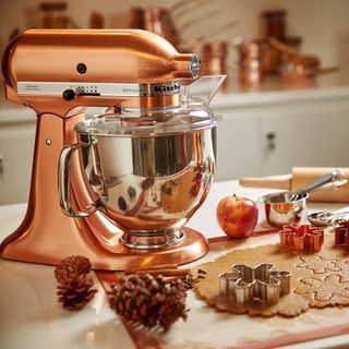 Kitchenaid Mixer Copper, Copper Cabinet Handles, Copper Home Accents, Copper Accents Kitchen, Copper Kitchenaid, Copper Decor Accents, Copper Kitchen Appliances, Kitchenaid Attachments, Boston Condo