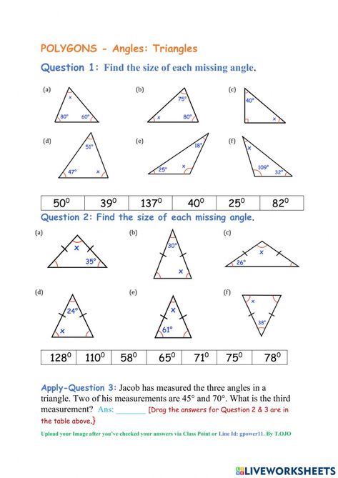 Types Of Triangles Worksheet, Different Types Of Triangles, Line Plot Worksheets, Types Of Triangles, Comparing Numbers Worksheet, Angles Math, Triangle Angles, Perimeter Worksheets, Angles Worksheet