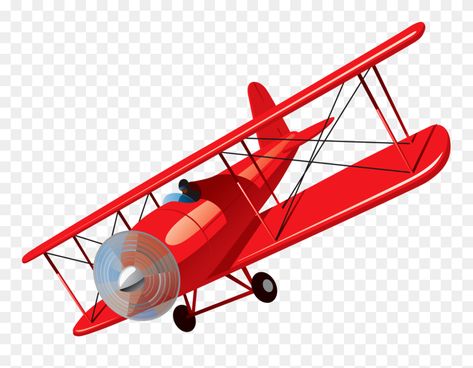 Airplane Graphic Design, Airplane Clip Art, Biplane Vintage, Vintage Airplane Art, Airplane Clipart, Airplane Graphic, Red Airplane, Small Airplanes, Cartoon Airplane