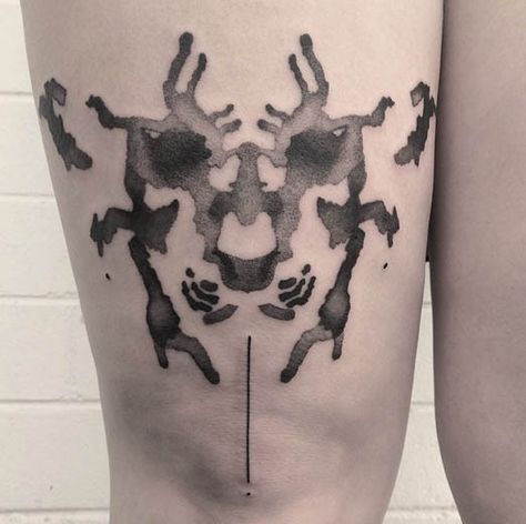 Another rad ink blot tattoo by Lee Stewart. #InkedMagazine #tattoo #tattoos #inked #art #Rorschach Rorschach Tattoo, Rorschach Test, Temporary Tattoo Sleeves, Traditional Tattoo Sleeve, Custom Temporary Tattoos, Forearm Tattoo Design, Facial Tattoos, Large Tattoos, Ink Blot