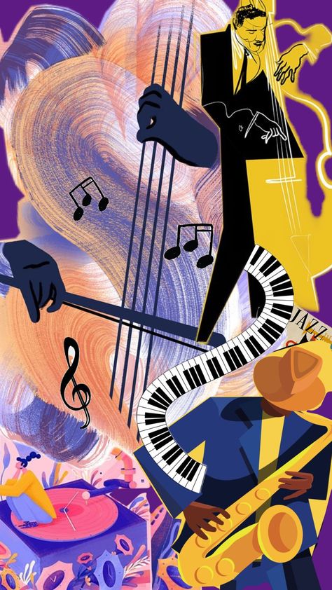 All That Jazz #1 #jazz #jazzmusic #jazzaesthetic #illustration Musician Portfolio, Jazz Silhouette, Lobotomy Core, Jazz Theme, Music Pic, New Orleans Jazz Fest, Jazz Aesthetic, Dungeon Synth, Music Drawing