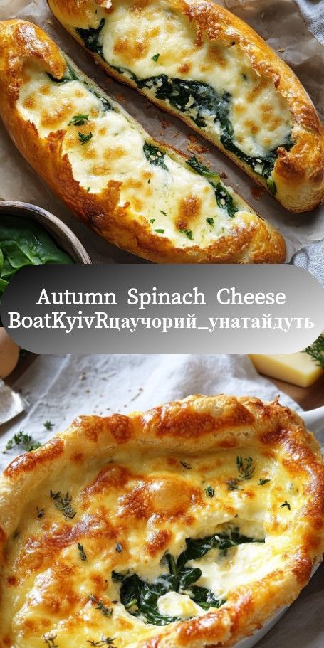 Khachapuri with Autumn Spinach and Cheese: A delicious twist on a traditional Georgian cheese-filled bread, featuring fresh autumn spinach and a gooey, cheesy center. Perfect for a cozy homemade meal! #Khachapuri #CheeseBread #AutumnRecipe #ComfortFood #SavoryTreat Khachapuri Recipe, Cheese Boat, Creamy Cajun Pasta, Georgian Food, Spinach Cheese, Spiced Chocolate, Spinach And Cheese, Breakfast Lunch Dinner, Breakfast Recipes Easy