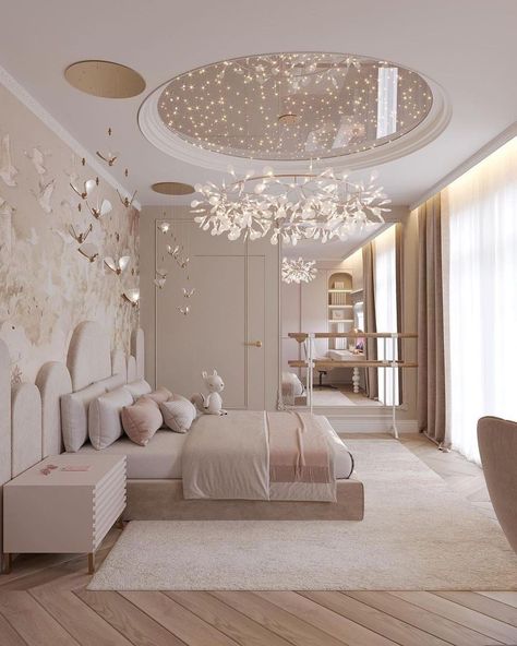 Such a lovely interior 😍 Yes/ No? 👇🏼 - By: @room19.pl @3d.visual.lab - #3dvisualization #interiordesign #coronarendering #coronarender… | Instagram Chandelier For Bedroom, Luxury Kids Bedroom, Modern Kids Bedroom, Luxury Room Bedroom, Farmhouse Master, تصميم للمنزل العصري, Kids Interior Room, Bilik Tidur, Nordic Modern